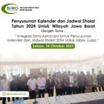 Penyusunan Kalender & Jadwal Sholat 2024 Wilayah Jawa Barat
